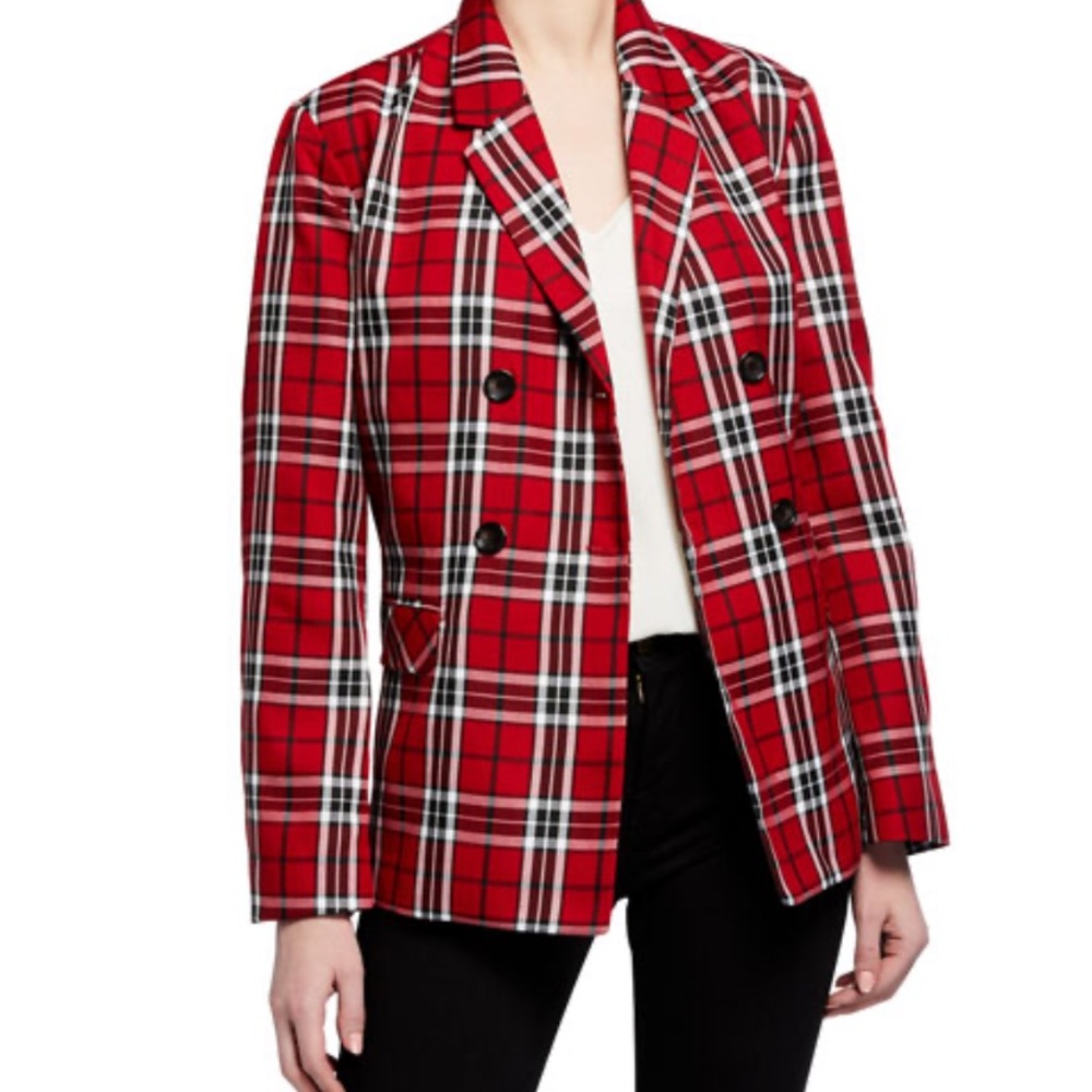 NWT Velvet Heart Babetta plaid print blazer Sz. S